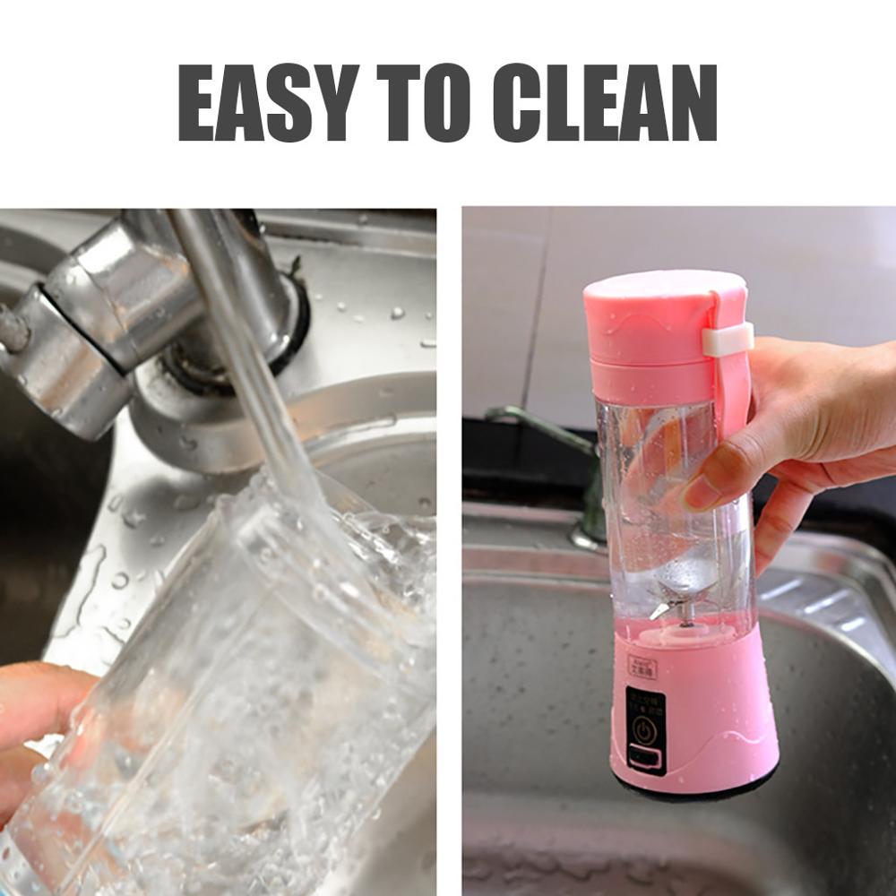 Portable Electric Juicer Cup Usb Rechargeable Personal Size Juicer Easy To Use portable electric juicer @T