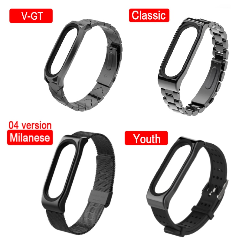 Mijobs Cinturino In Metallo Per Mi Band 4 Cinghia Senza Viti Bracciale In Acciaio Inossidabile Per Xiaomi Mi Banda 4 In Metallo Cinturino di Ricambio