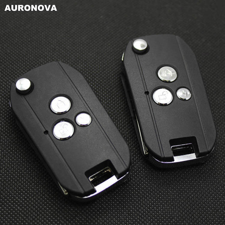 AURONOVA Upgrade Flip Folding Key Shell for Hyundai Coupe 3 Buttons Modified Remote Car Key Case