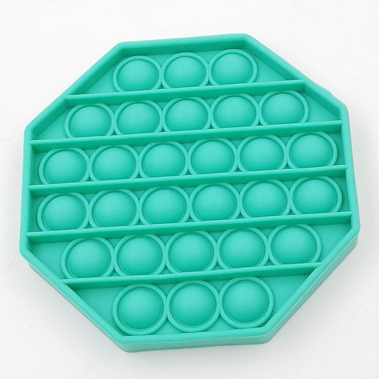 Rodent Pioneer Games Push Bubble Toy Squeeze Toys Fidget Toy Squares Necessities Push Bubble Fidget Sensory Toy: Octagonal green