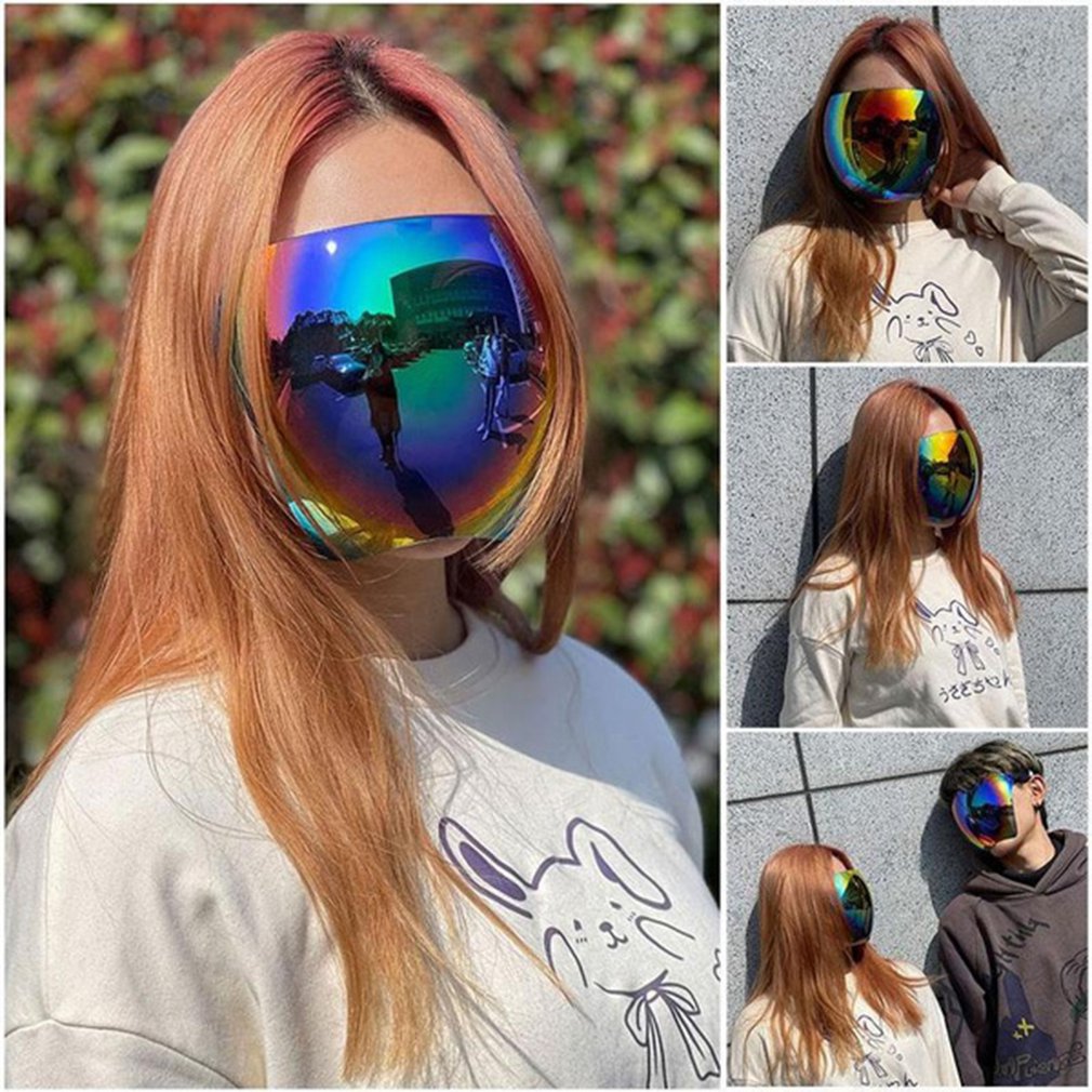 Solglasögon herr cykelglasögon damer ansiktsskyddsglasögon helmaskerade sfäriska linser stänkskyddande skyddsglasögon