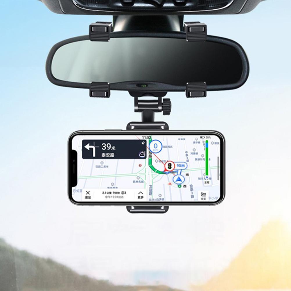 Mobile Phone Holder Adjustable Car Auto Rearview Mirror Mount Cell Phone Holder Bracket Stand