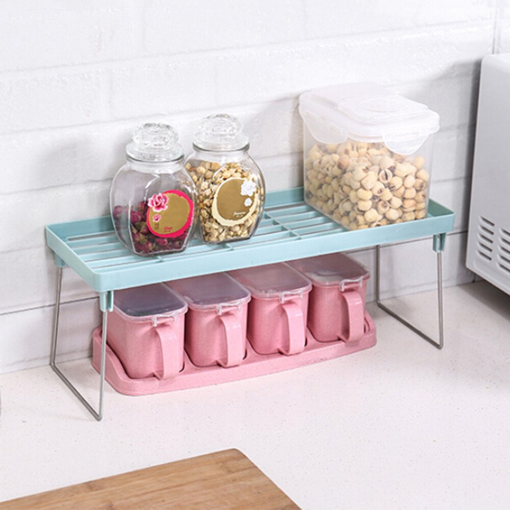 3pcs Desktop Kitchen Storage Rack Stackable and Cabinet Organizer Floor Shelving Holders for Seasoning Spices (White+Gre