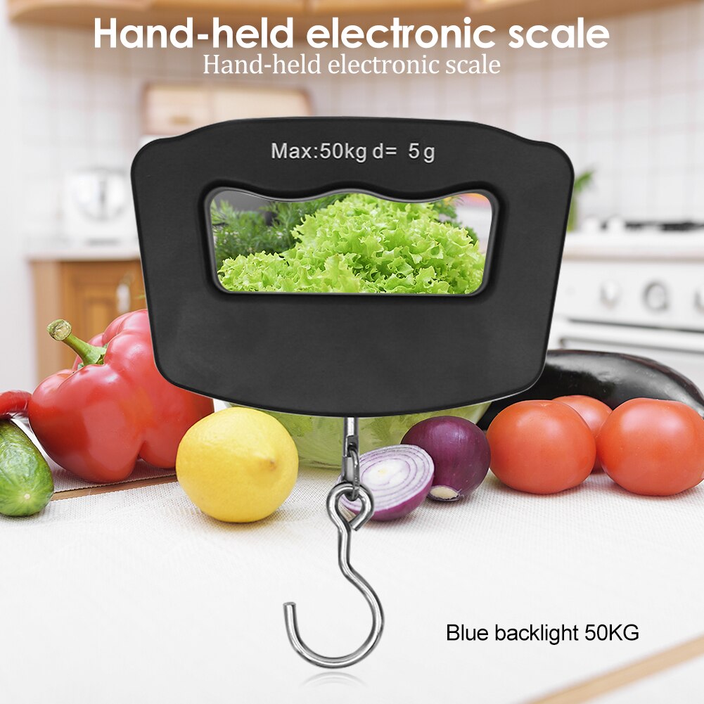 5g-50kg Portable Electronic Digital Weighing Scale Steelyard Handheld Night Light Display Baggage Luggage Scale