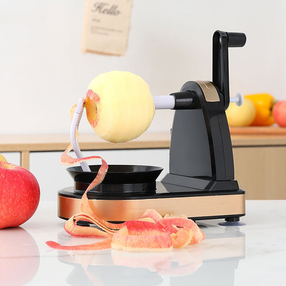 Éplucheuse de fruits et de pommes, multifonction, rotative, à manivelle, coupe manuelle, Gadget de cuisine