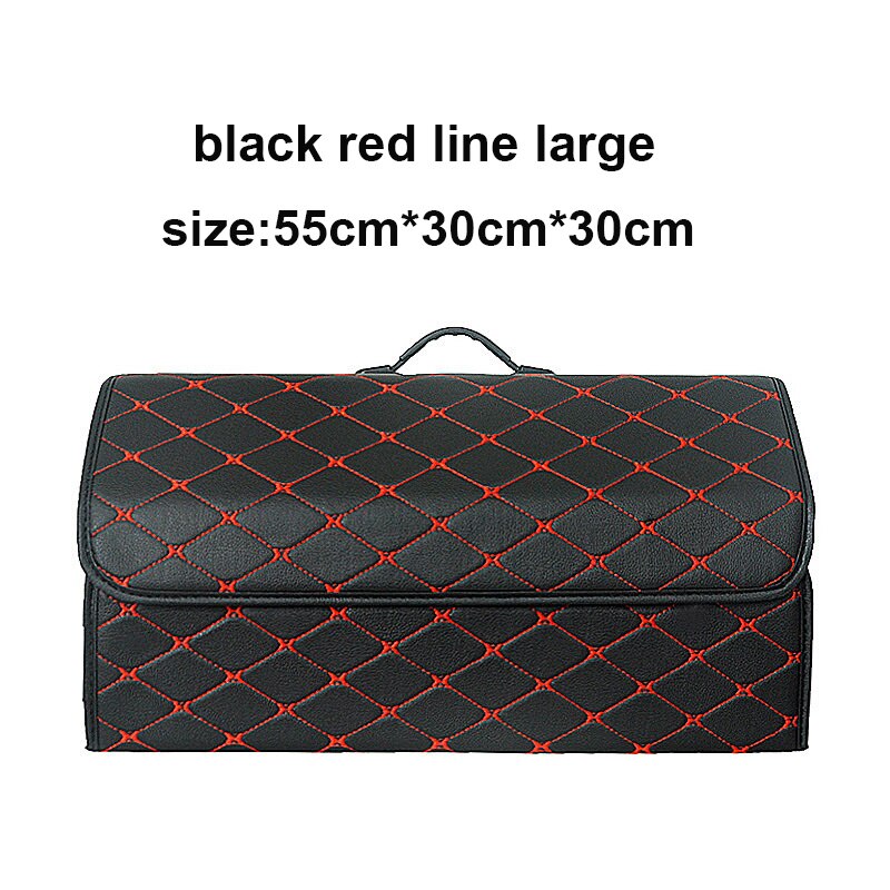 Auto Kofferraum Organizer Kasten Organizer für autos Falten Kasten Auto zubehör innen Lagerung Kasten für stamm Auto produkte: Schwarz rot largel1