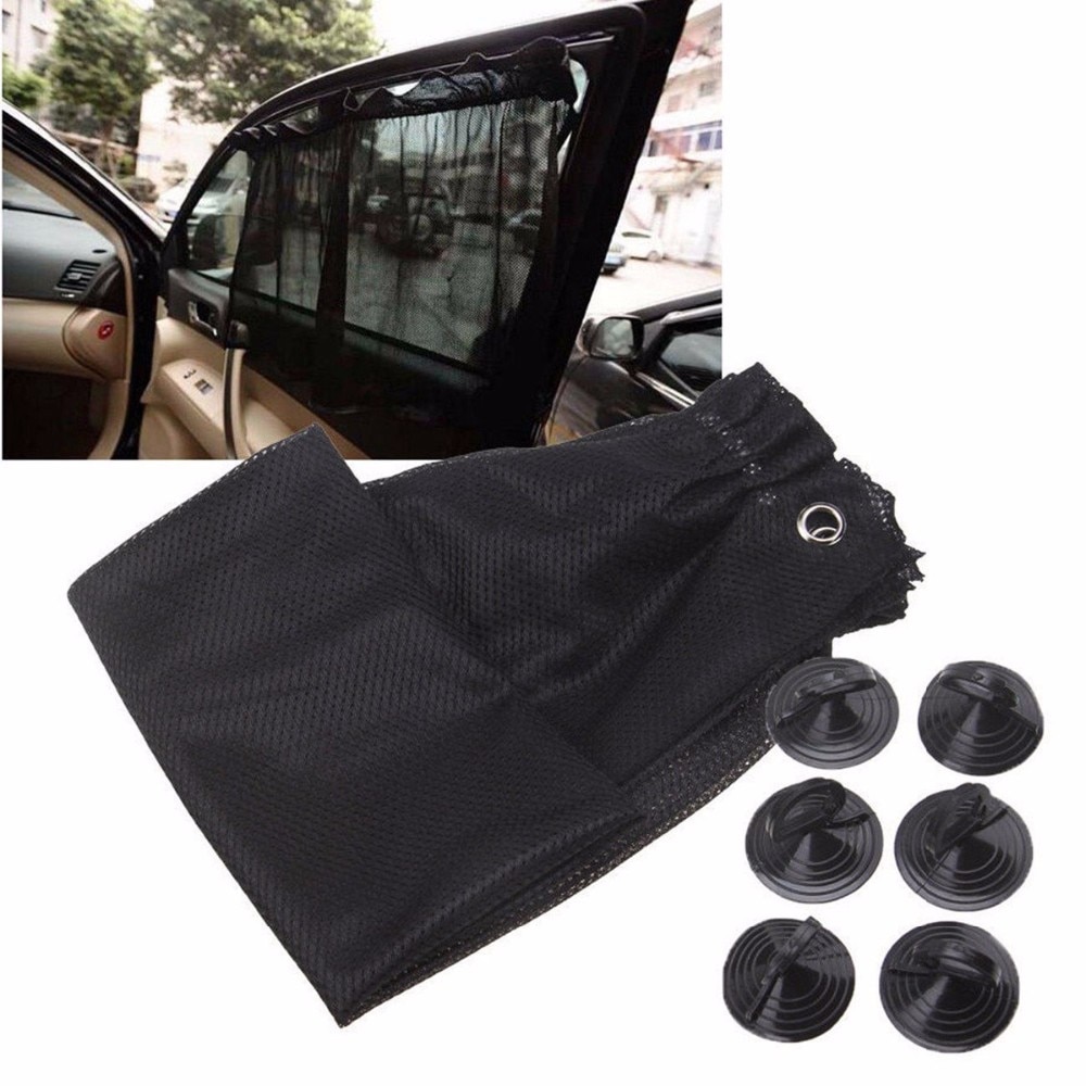 Glccc auto zonnescherm mesh doek vizier zonneschermhoes schildbeschermer zwart auto zonnescherm gordijn verstelbaar opvouwbaar auto accessoires