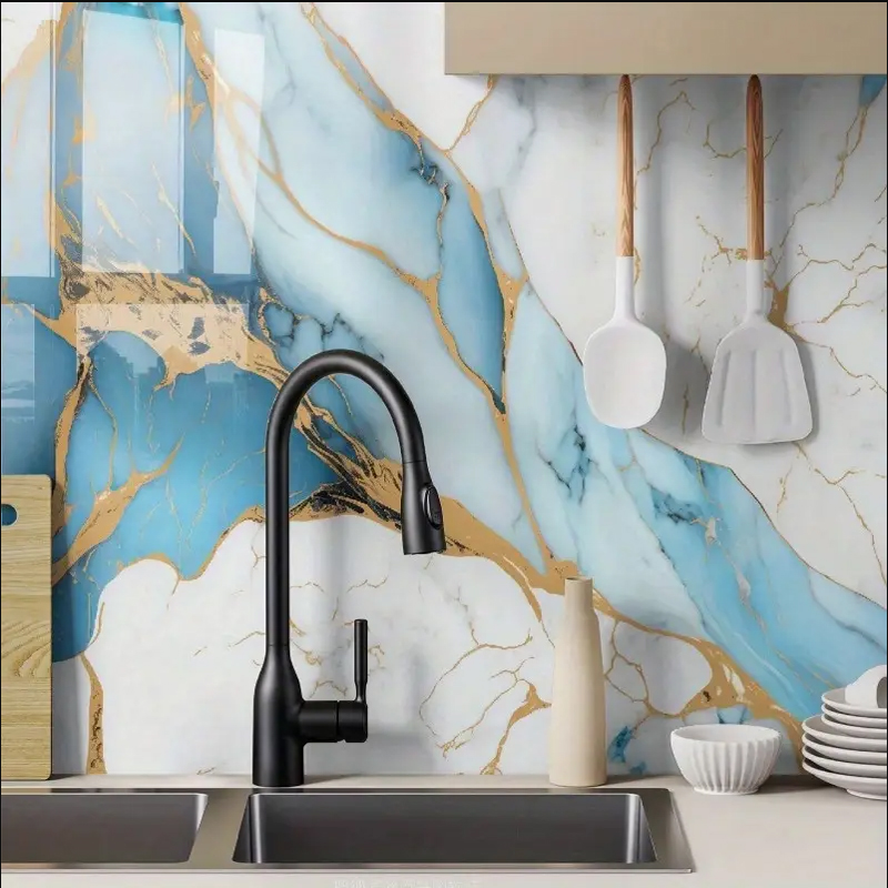 40cm kitchen self-adhesive wallpaper cabinet countertop contact paper PVC waterproof and oil-proof wallpaper wall sticker