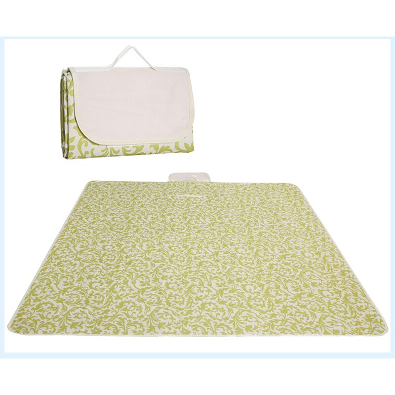 145x180cm impermeable plegable al aire libre Camping Mat Picnic Plaid playa manta bebé colchoneta multijugador camping al aire libre portátil: Green leaf