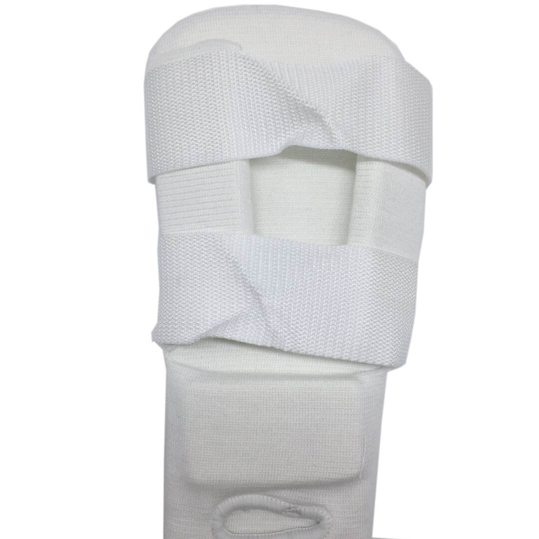 Protector de pierna para Karate Kyokushinkai, Protector de espinillas para el empeine, Kick Boxing, kárate, blanco