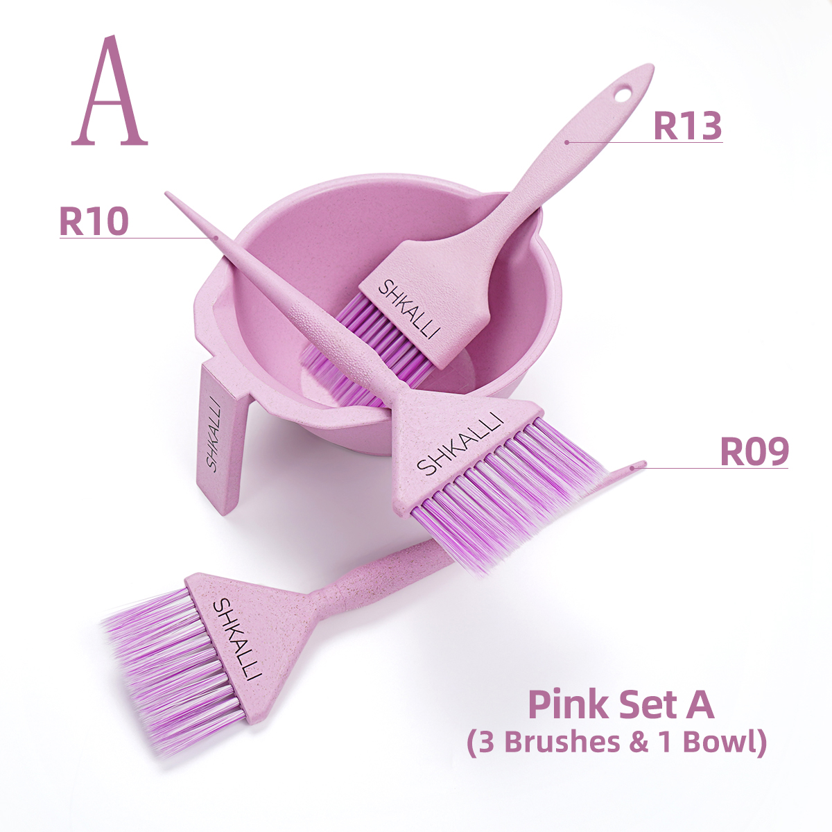 Kit de coloration des cheveux Balayage avec ensemble de pinceaux, bol de embau, de coiffure et outils de coiffage idéaux pour les stylistes: WHITE