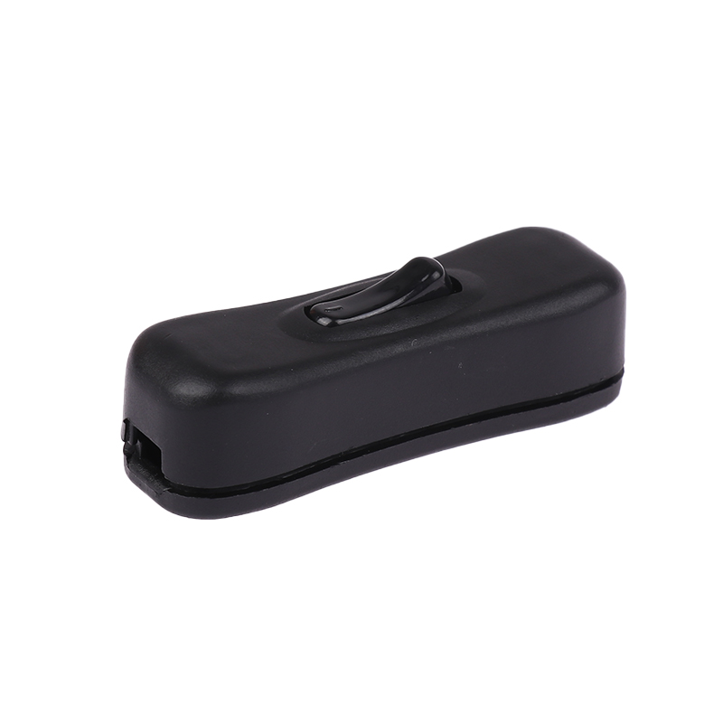 Neues Aktualisierung Nachttisch lampen schalter AC 110V-250V Inline-Ein/Aus-Tisch Schreibtisch Licht Kabel Kabel Wipp schalter: Schwarz