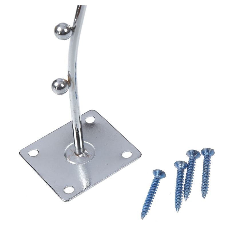 Wall Mount Waved Waterfall Hanger Rack 7 Beads Garment Display Hooks