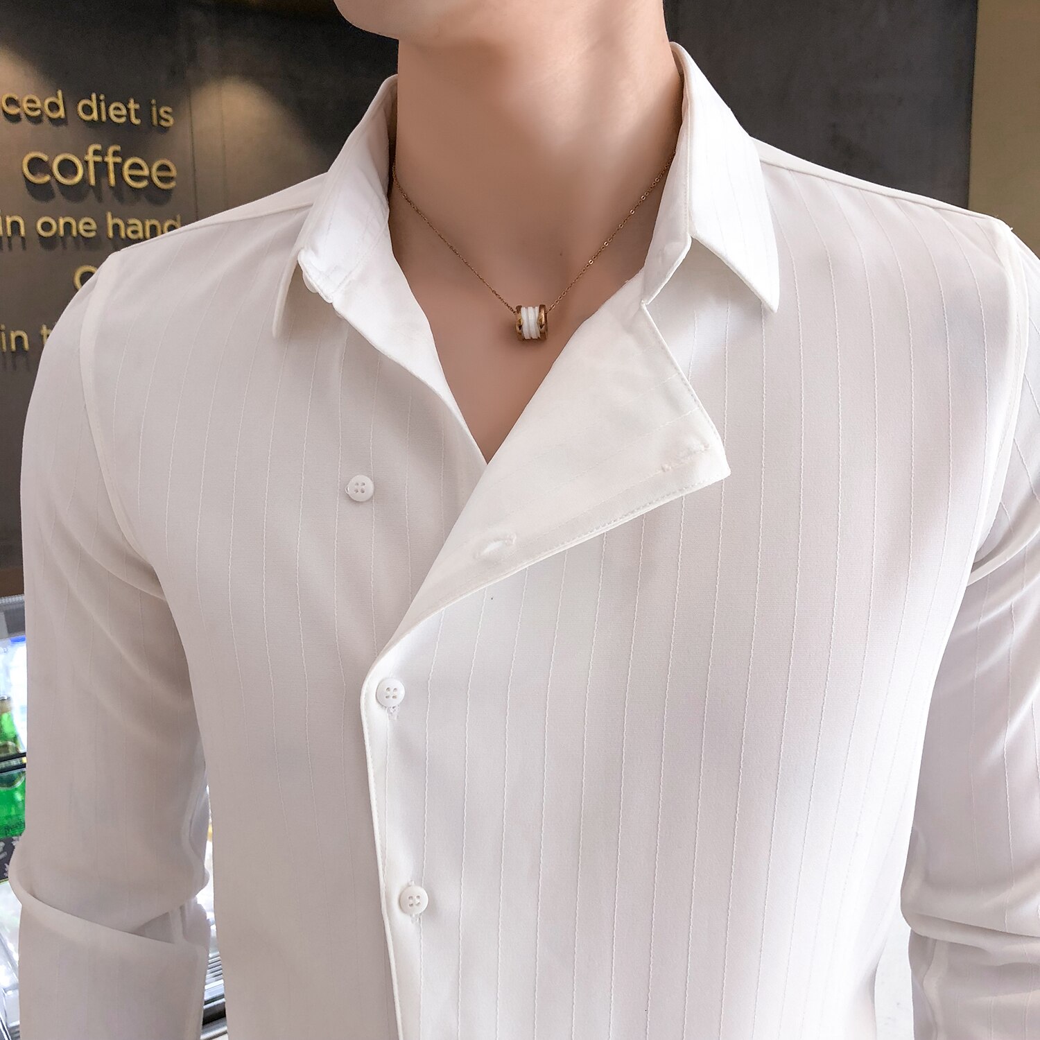 Herre fritidsskjorter camisa masculina smoking tøj ensfarvet skjortekjole mærke slim fit herreskjorte langærmede skjorter herre