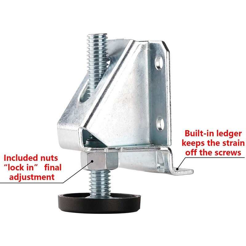 Leveling Feet Heavy Duty Furniture Levelers Adjustable Table Leg Leveler with Lock Nuts for Furniture,Table, Cabinets, Workbench