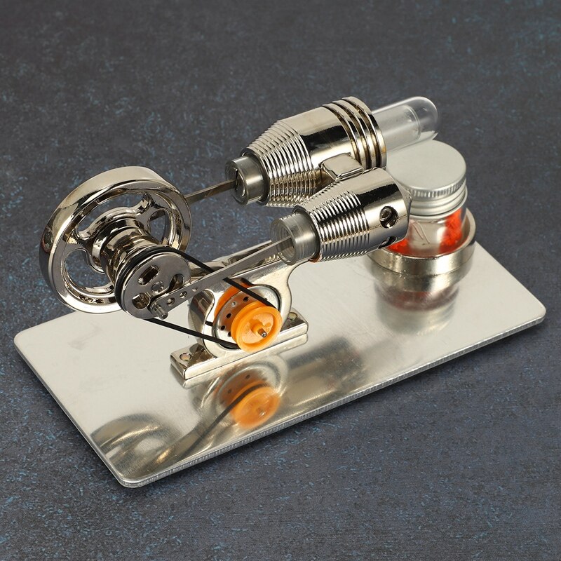 Mini Stirlingmotor Model Motor Warmte Stoom Onderwijs Diy Model Ambachtelijke Speelgoed Science Elektriciteit Generator Kit