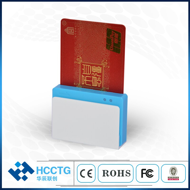 Bluetooth trådløs rfid nfc+chip+msr 14443a smart card reader writer rfid reader til android ios mobiltelefon mpr 110