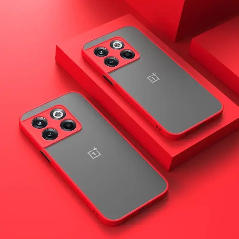 Matte Frosted Soft Shell for OnePlus 11 11R 10T Ace 2 9 10 Pro 9R 9RT Phone Case for 1+11 Oneplus Ace2 Protective Back Cover: ABS / Red