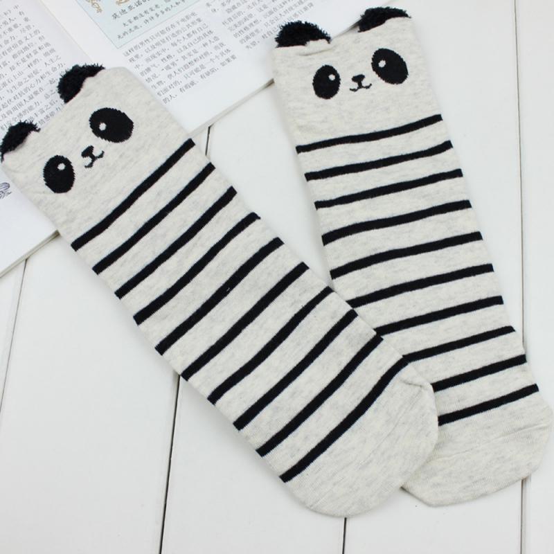 Cute Panda/Rabbit Stereo Ear Cartoon Cotton Socks Women Animals Cat Character Funny Kawaii Meias: 9