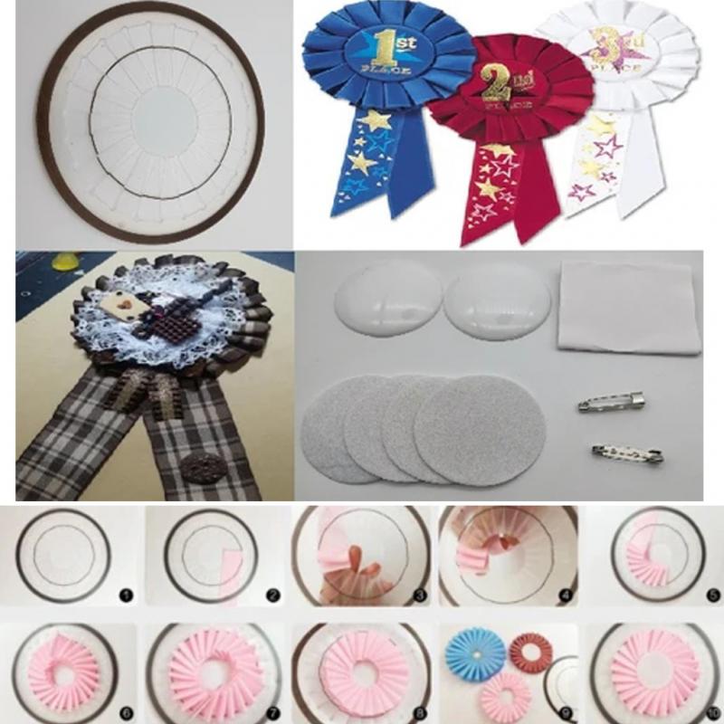DIY Large Rosette Maker Handmade Ribbon Flower Decor Making Tool Easy Rosette Maker Multicoloured Round Yo-Yo Sewing Crafts
