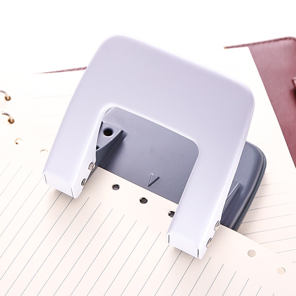 Metal Double Hole Punch 20 Loose-Leaf Craft Sheets Paper Punch Scrapbooking Puncher DIY Tools Binding Supplies