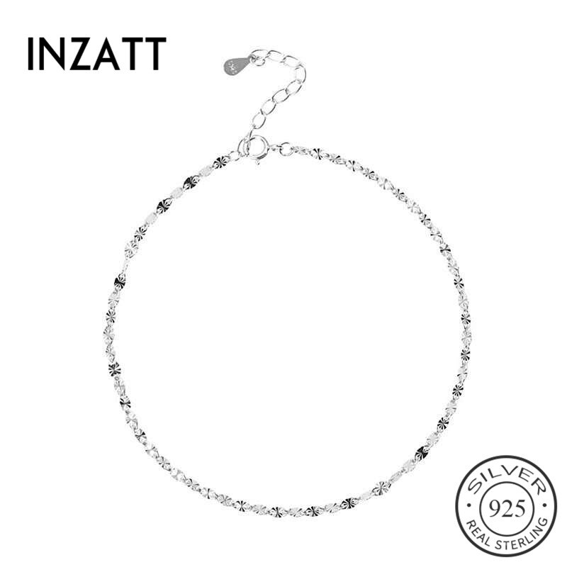 INZATT – bracelet de cheville en argent Sterling 925, chaîne Gypsophila INS, pour femmes, bijoux fins bohème, accessoires,