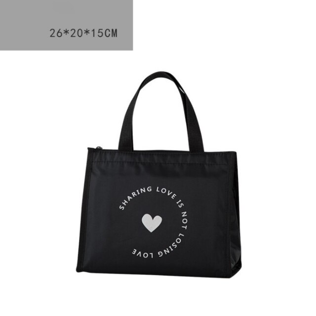 Pranzo al sacco portatile nuovo pranzo al sacco isolato termicamente borsa termica borsa Bento Pouch contenitore per la cena borse per la conservazione degli alimenti scolastici: Love Cross