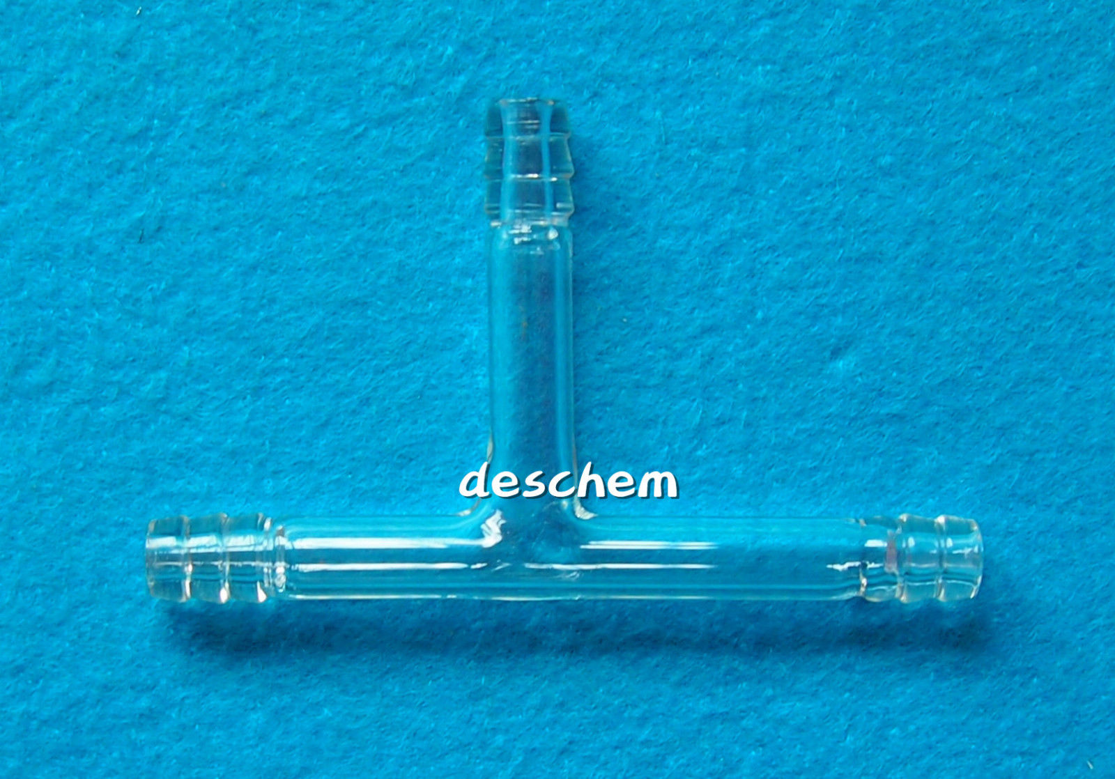 Tubo conector en T de vidrio, conexión de manguera de 10MM, adaptador en T de laboratorio, cristalería de Química