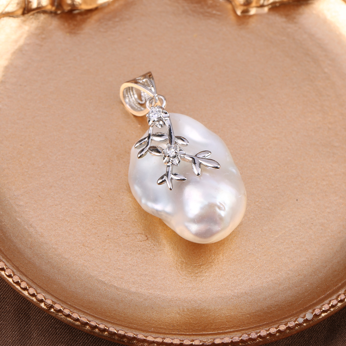 Pendentif en Perle Blanche Baroque d'Eau Douce Naturelle, Bijoux de 30x20mm, Collier de Bricolage, Boucles d'Oreilles, Accessoires, pour Femme: Aucun