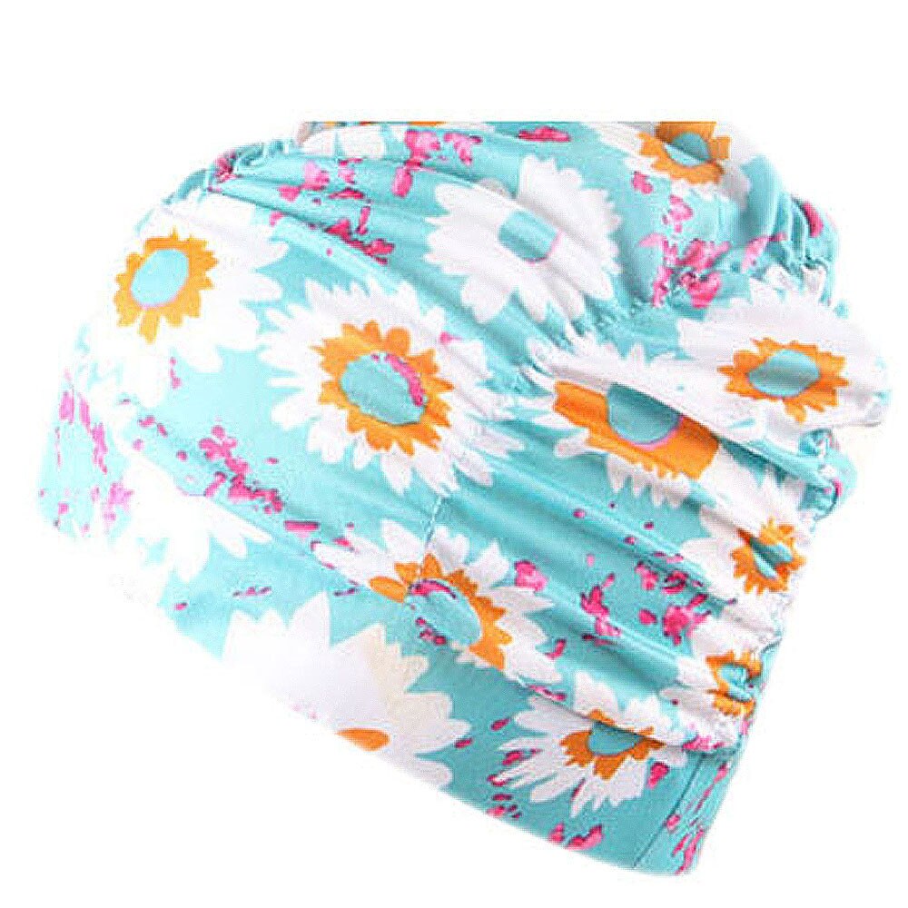 Zwemmen Hoed Vrouwen Unisex Meisjes Lang Haar Badmuts Badmuts Stretch Drape Gratis Size Zwemmen Zwembad Sport Elastische Nylon turban1: D