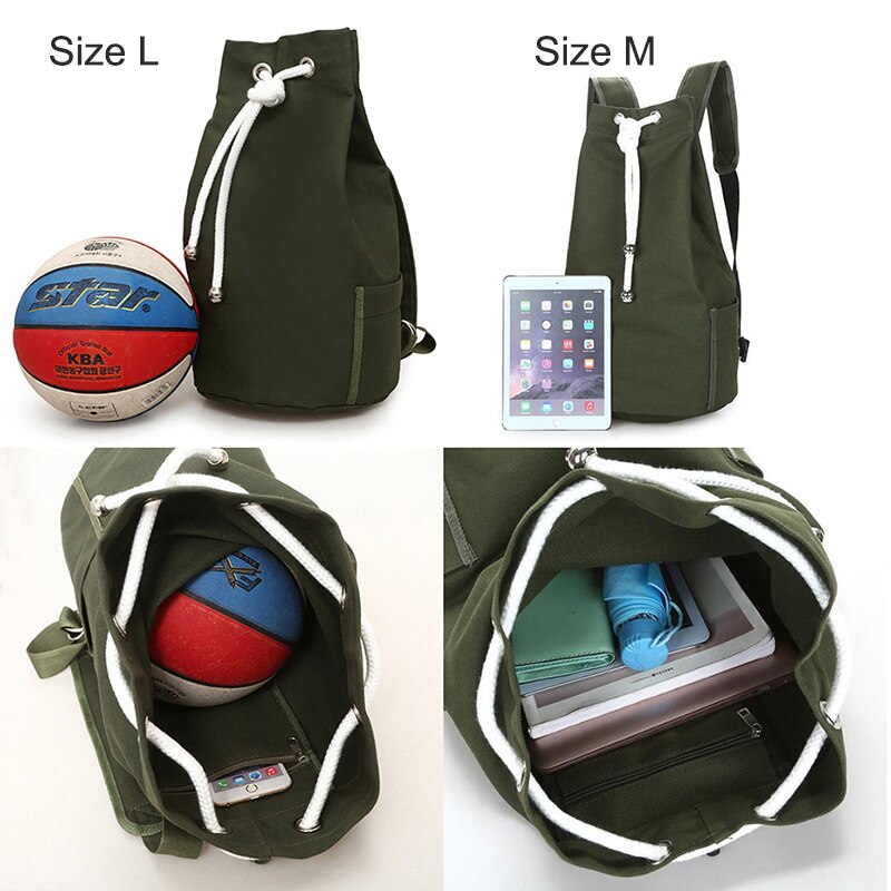 Herren Fitnessstudio tasche Rucksack eimer Sport Basketball tasche damen Fitnessstudio leinwand Rucksack