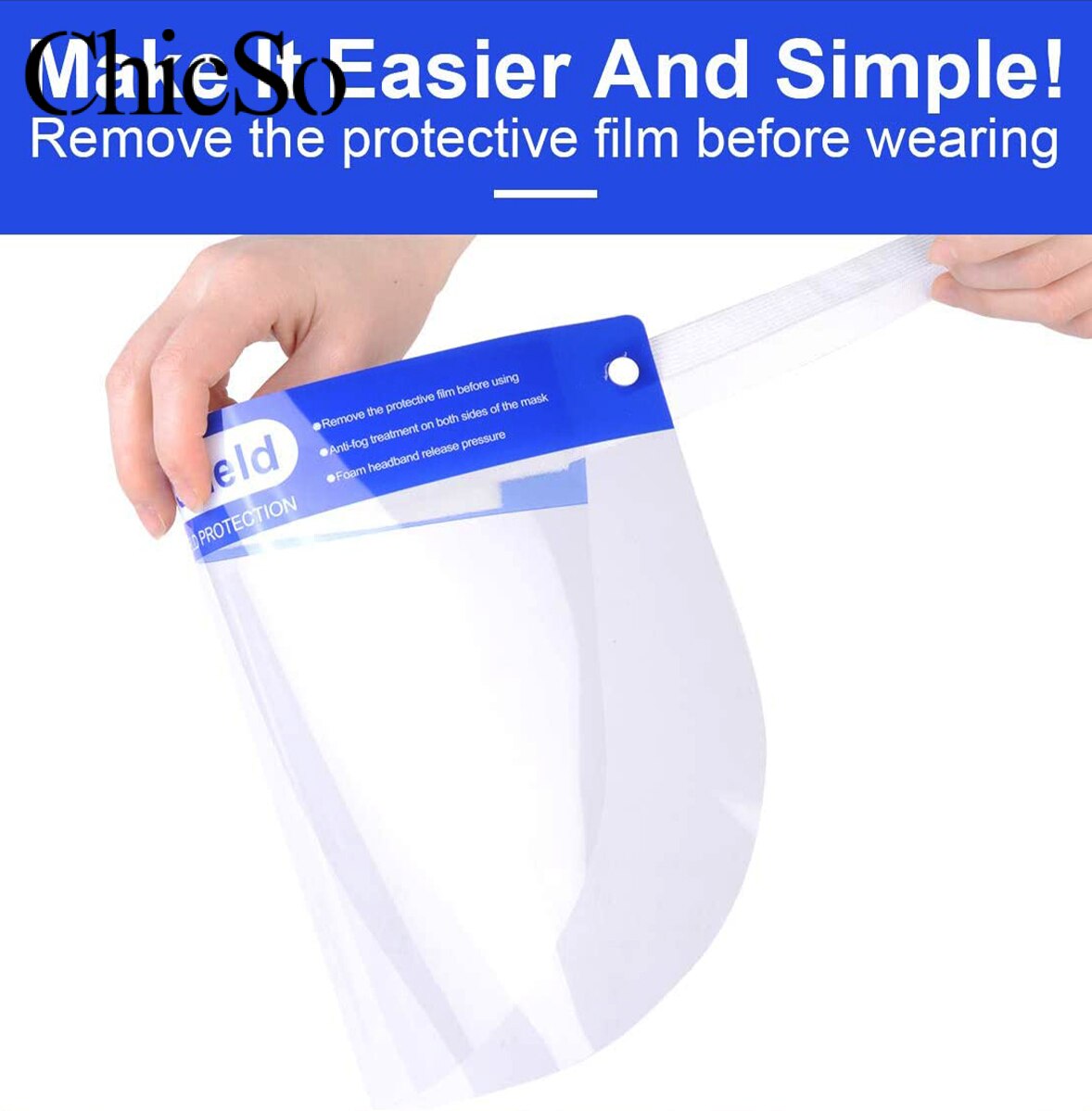 MissyChilli Unisex transparent sun protection hat summer hat transparent visor plastic visor face sun hat female cap: Default Title