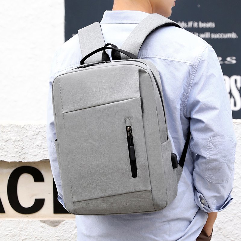 Ryggsekk for menn populær casual business gutter balle enkel bærbar pakke usb #39 tilkobling lade klassisk bag