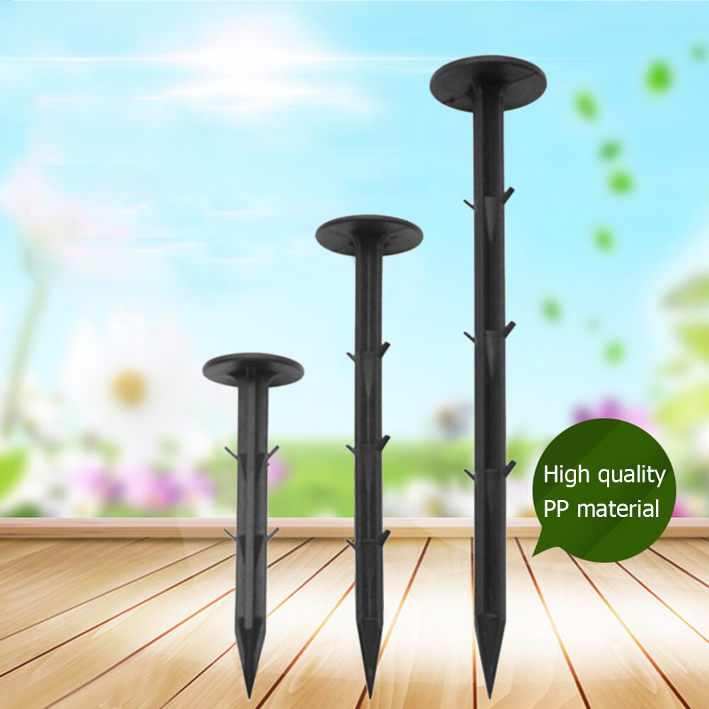50pcs 11/16/20cm Plastic Anchor Stakes Garden Film Anchor Pegs Ground Cloth Fastening Barbed Nail for Greenhouse