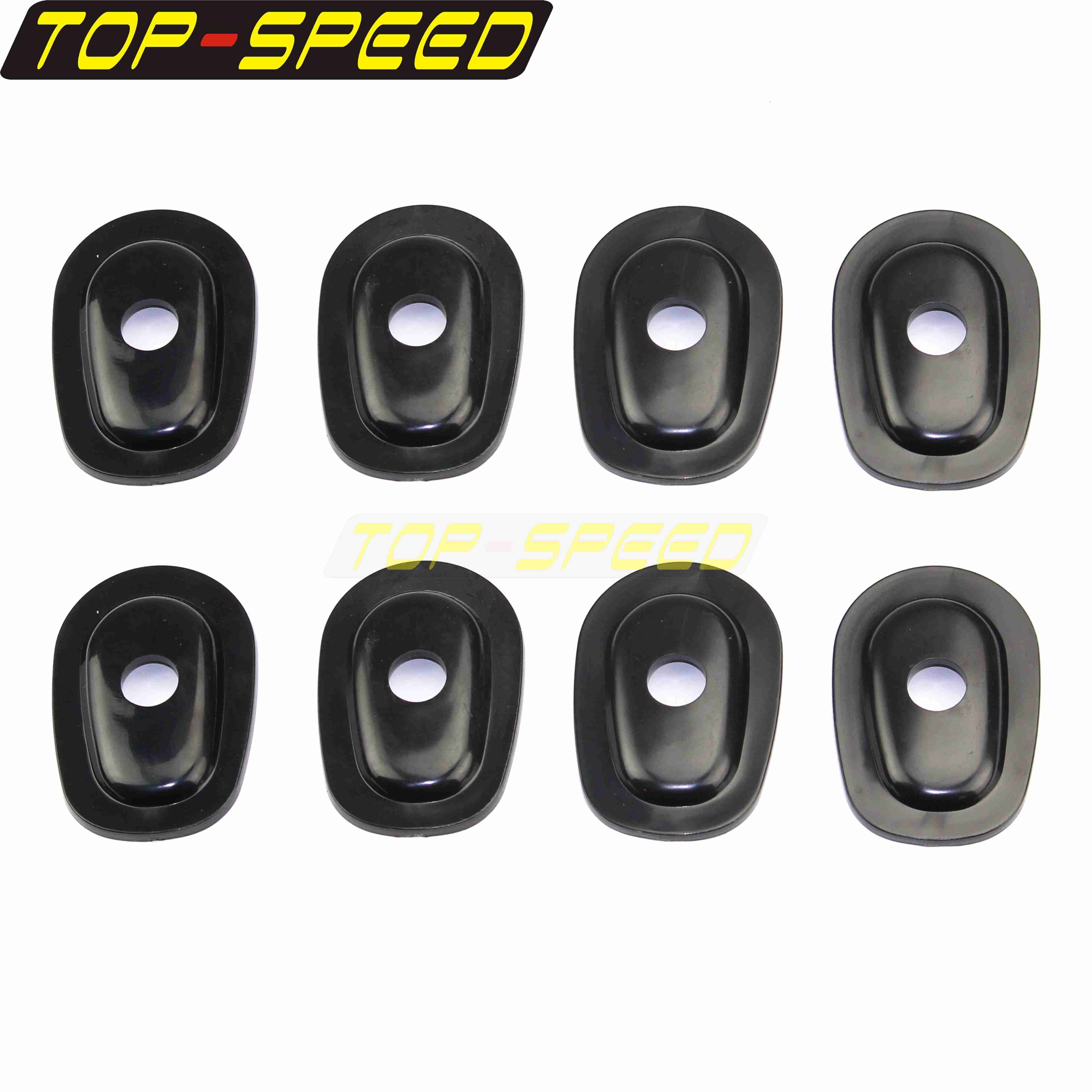 2X CNC Aluminum Turn Signal Spacer Adapters – Black, For Yamaha YZF R1 FZ1 FZ6 MT07 XJ6 (Front/Rear)