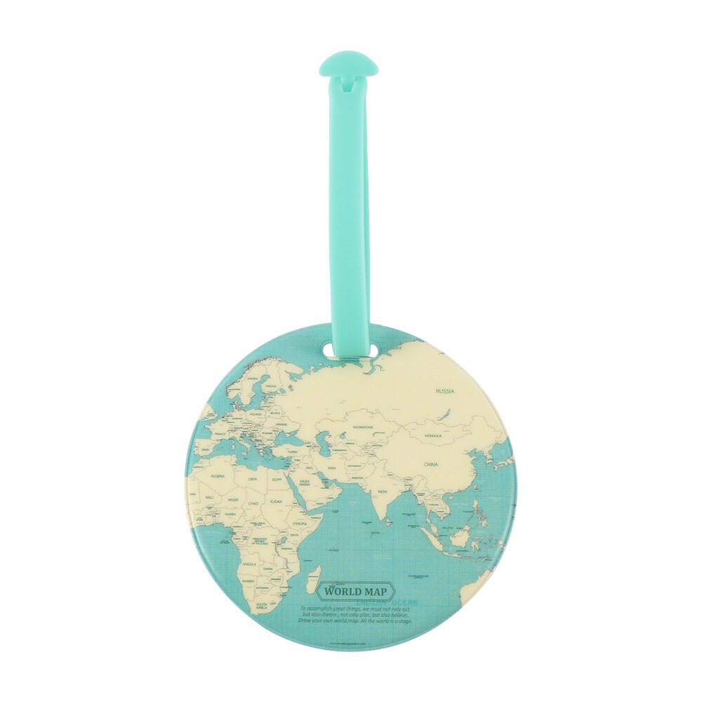 Creatieve Bagagelabel Global Map Silica Koffer ID Adres Holder Identifier Bagage Boarding Tags Draagbare Reizen Accessoires