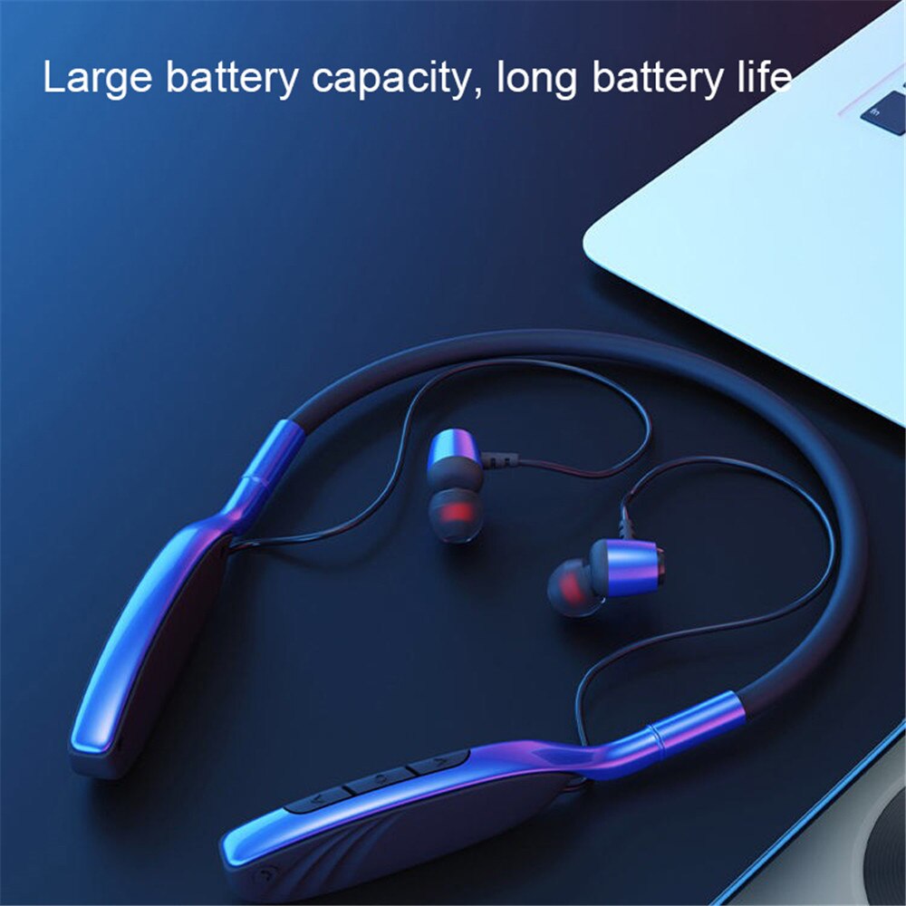 Xiaomi Wireless Hanging Neck Metal Sports Earphone Bluetooth 5.0 Stereo Subwoofer Magnetic Headphone With Microphone Sweat Proof