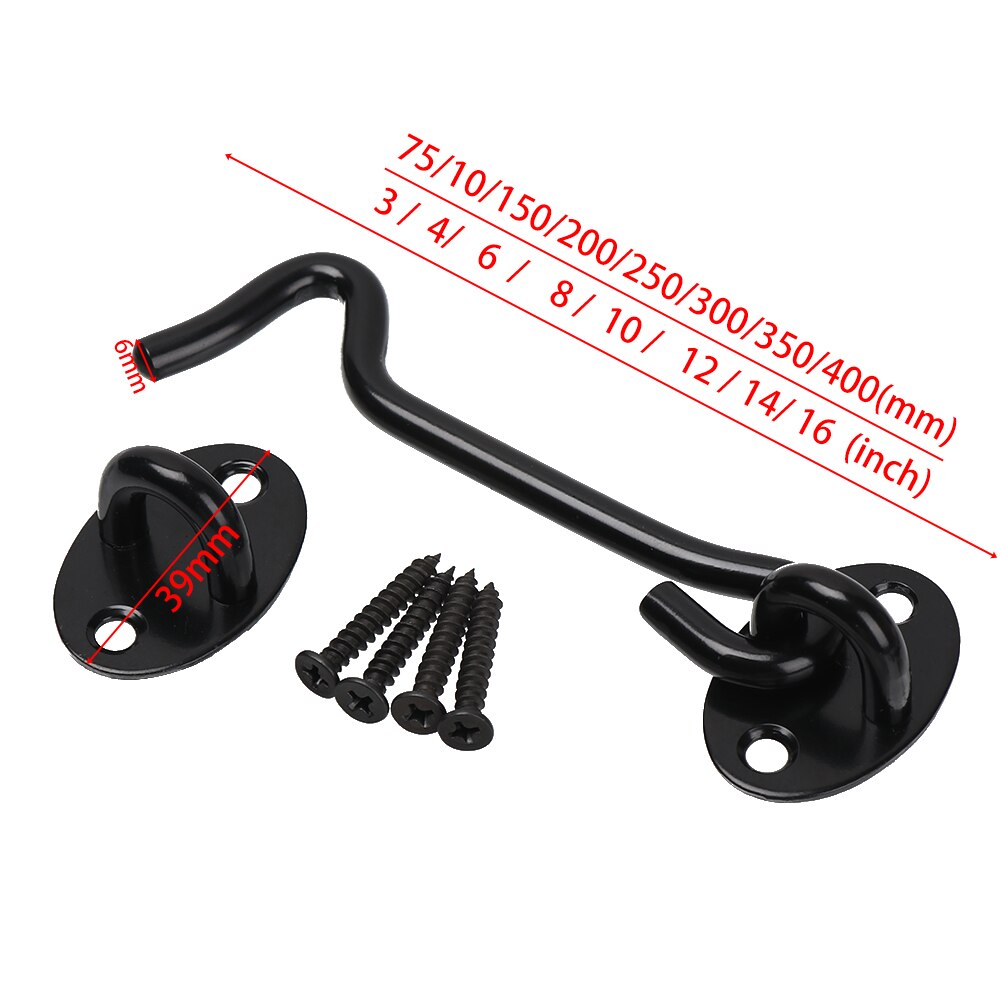 Stainless Steel Cabin Hook Furniture Window Catch Lock Shed Gate Door Eye Bolts Catch Holder With Install Screws Fittings