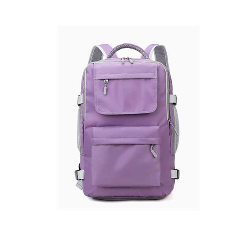 Gym Travel Bag Waterproof Nylon Sports Backpack Women Yoga Swimming Fitness Bags Dry Wet Separation With Shoe Compartment X213A: purple