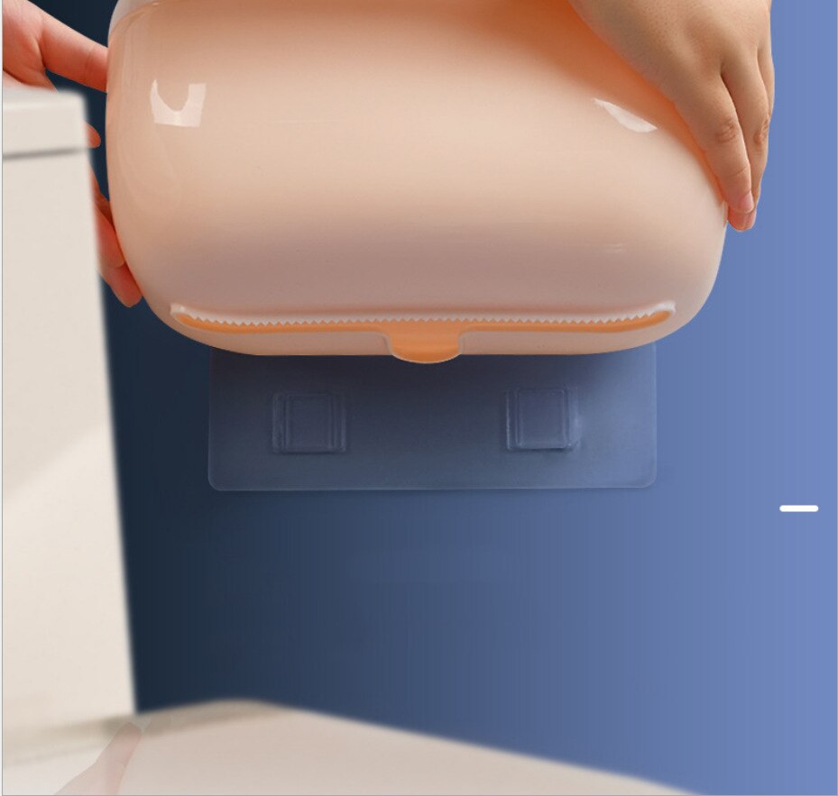 Waterdicht rolpapier gemakkelijk te scheuren toiletpapier doos gratis perforatiepapier rek doos telefoonstandaard