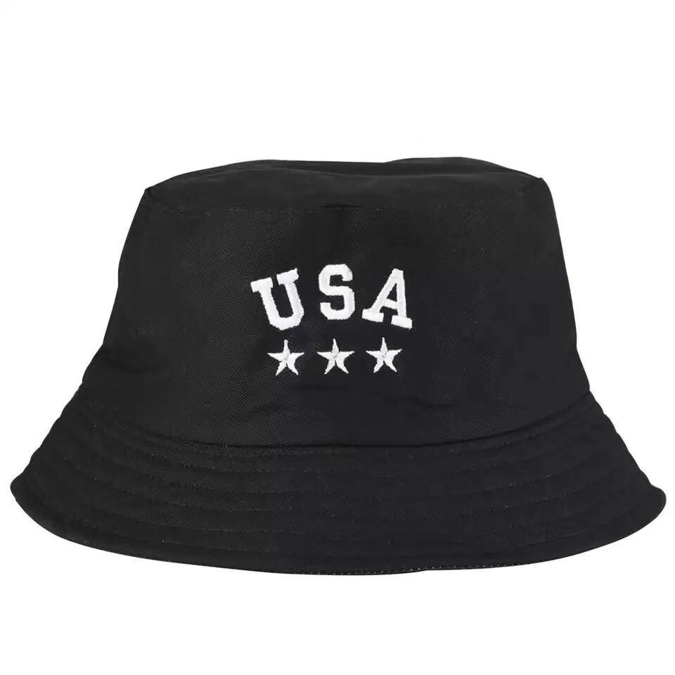 Chapeau de pêche pour hommes et femmes, style pop, bob, coiffure de pêche, couleur noire solide, protection solaire, style Hip Hop, panama: USA
