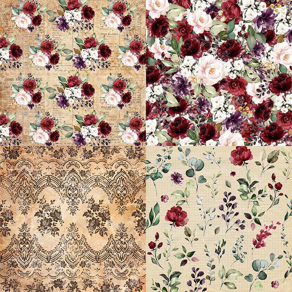 Patterned Paper Pads For Crafts 24pcs Scrapbook Paper Pad Of Old Looking Decorative Paper For Crafts 6.0x6.0in For DIY Scrapboo