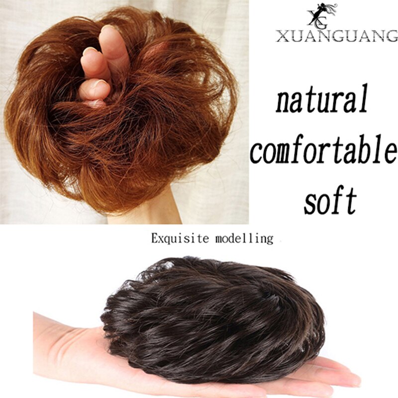 Xuanguang Rommelig Haarstukjes Voor Vrouwen Knot Elastische Chouchou Bun Opgestoken Donut Krullend Haar Touw
