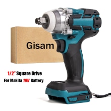 Brushless Electric Impact Wrench 1/2 In Cordless Brushless Power Tool Rechargeable Drill Driver LED Light For Makita 18V Battery