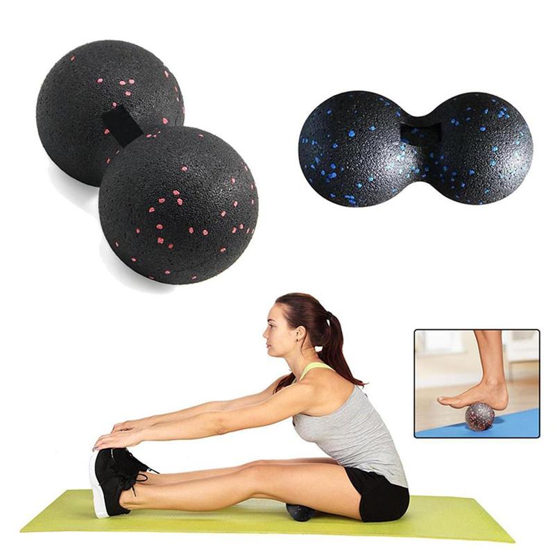 16*8cm epp fitness peanut massage bold til skulder bagben rehabilitering terapi træning lacrosse slappe af peanut ball