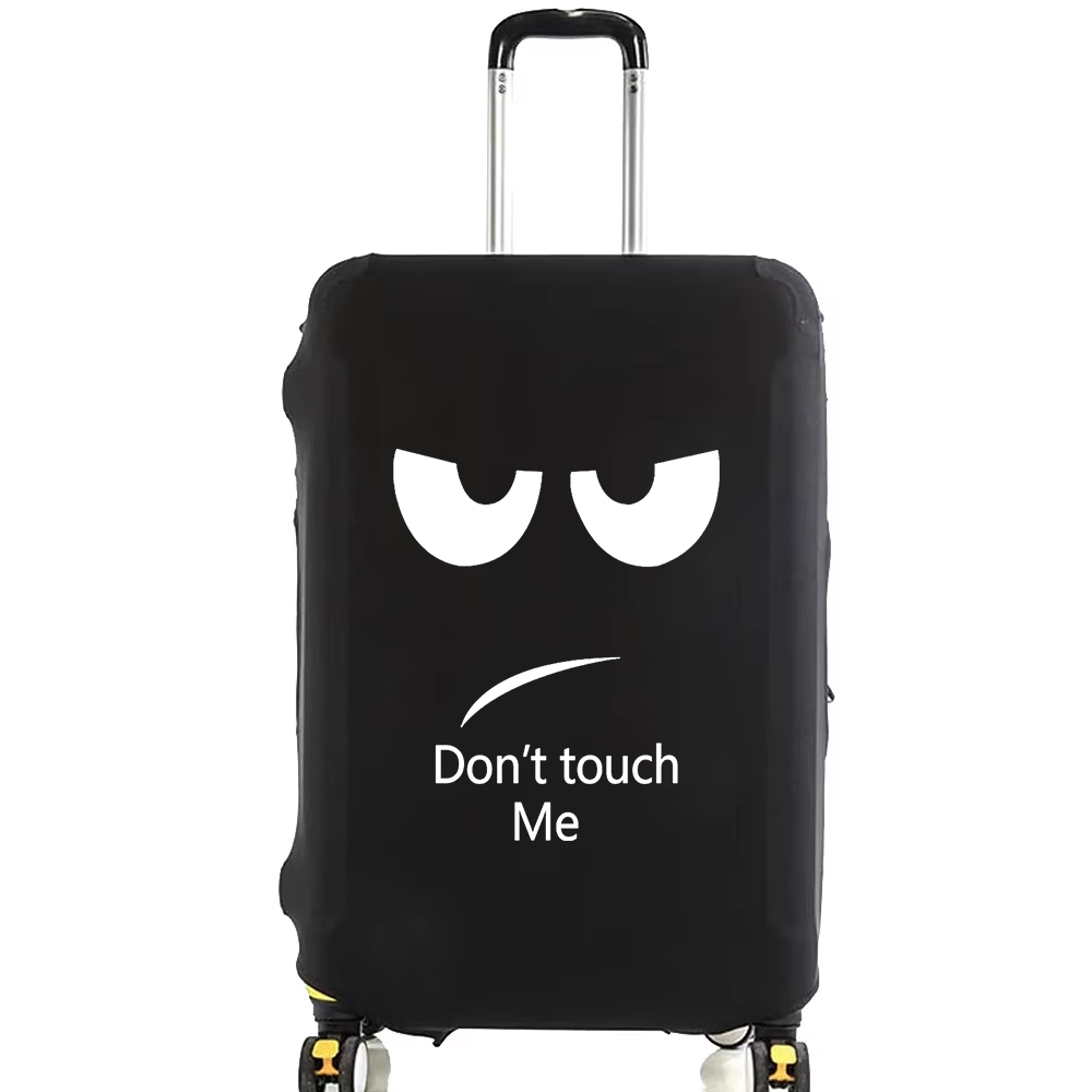 Ne me touchez pas impression housse de bagage valise de voyage housse de protection élasticité housses anti-poussière adaptées aux valises de 18 à 32 pouces: S / Beige