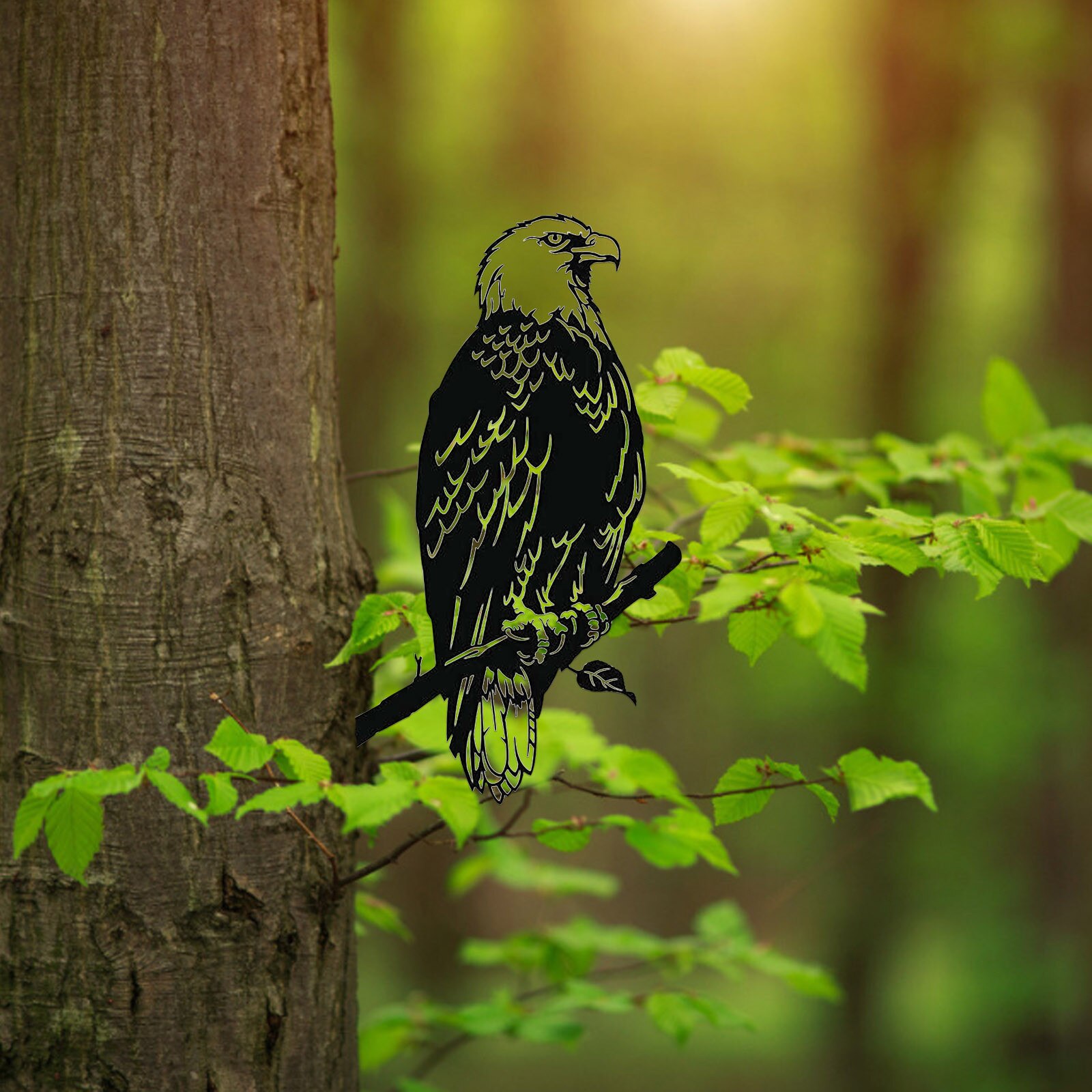 Garden Decoration Sign Art Simulation Eagle Santa Bird Outdoor Metal Garden Branch Home Decoration Garden Statues tuin decoratie