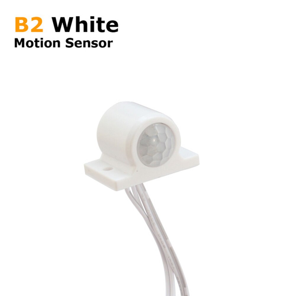 12V Motion Sensor Light Switch Infrared Movement Automatic Timer DC 12V 24V ON OFF Touch LED PIR Sensor Switch for LED Strip: Model B2 White