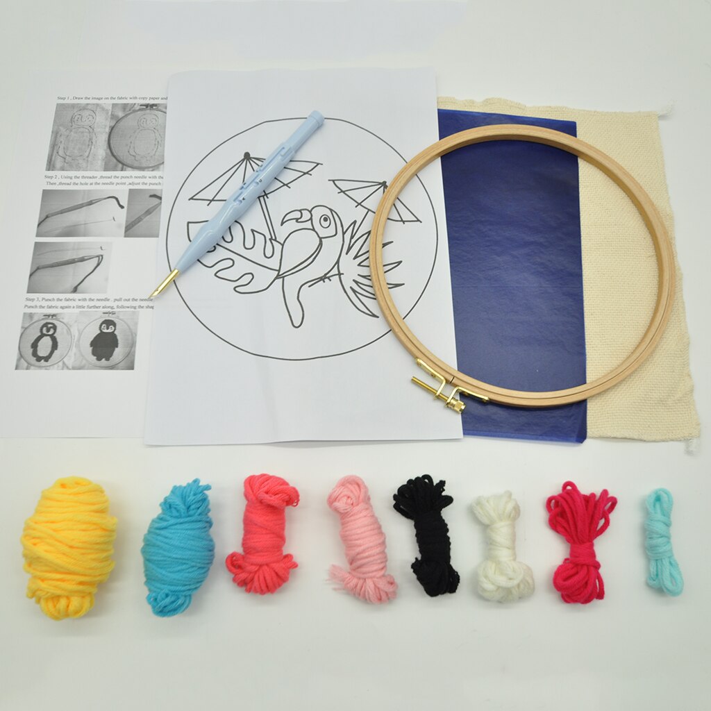 Stansnål broderi startpaket båge diy handarbete hantverk för barn vuxna