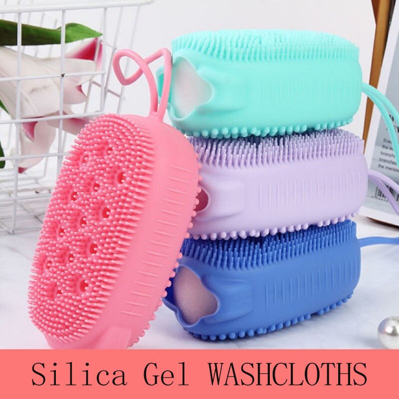 Corps douche frotter Massage éponge rapide moussant bain brosse salle de bain Silicone doux frottement Massage bulle bain éponge brosse